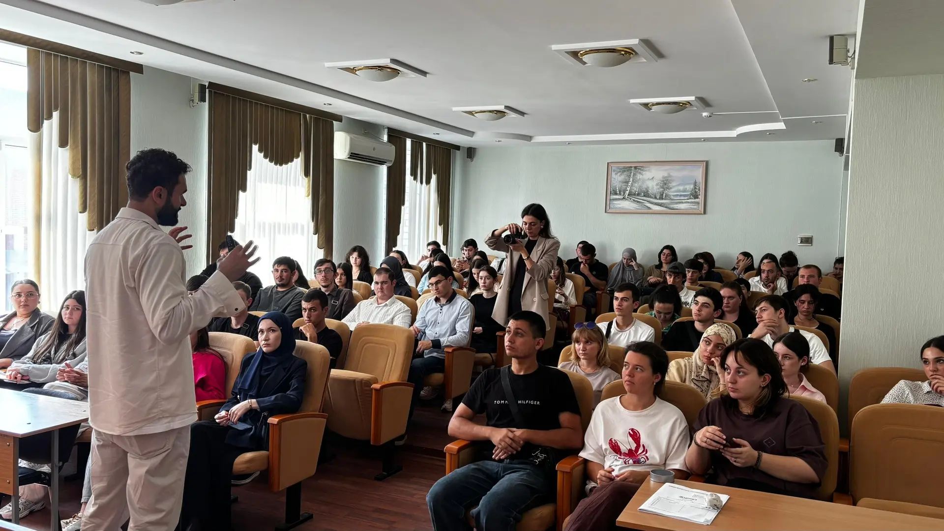 Студенты Института дизайна и лингвистики посетили лекцию приуроченную ко Дню окончания Второй мировой войны