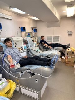 Студенты медицинского института Северо-Кавказской государственной Академии приняли участие в Донорской акции по сдаче донорской крови и плазмы для  участников СВО
