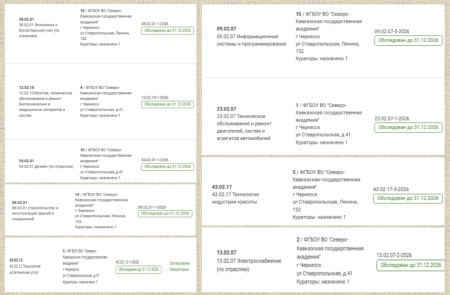 В СПК СКГА АККРЕДИТОВАНЫ 9 ЦЕНТРОВ ПРОВЕДЕНИЯ ДЕМОНСТРАЦИОННОГО ЭКЗАМЕНА (ЦПДЭ) в 2026 ГОДУ