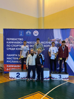 Победители республиканского первенства по вольной борьбе с нашего института