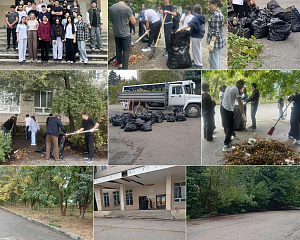 УЧАСТИЕ В СУББОТНИКЕ В П. КАВКАЗСКИЙ