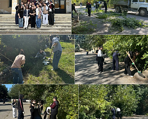 УЧАСТИЕ В СУББОТНИКЕ В П. КАВКАЗСКИЙ